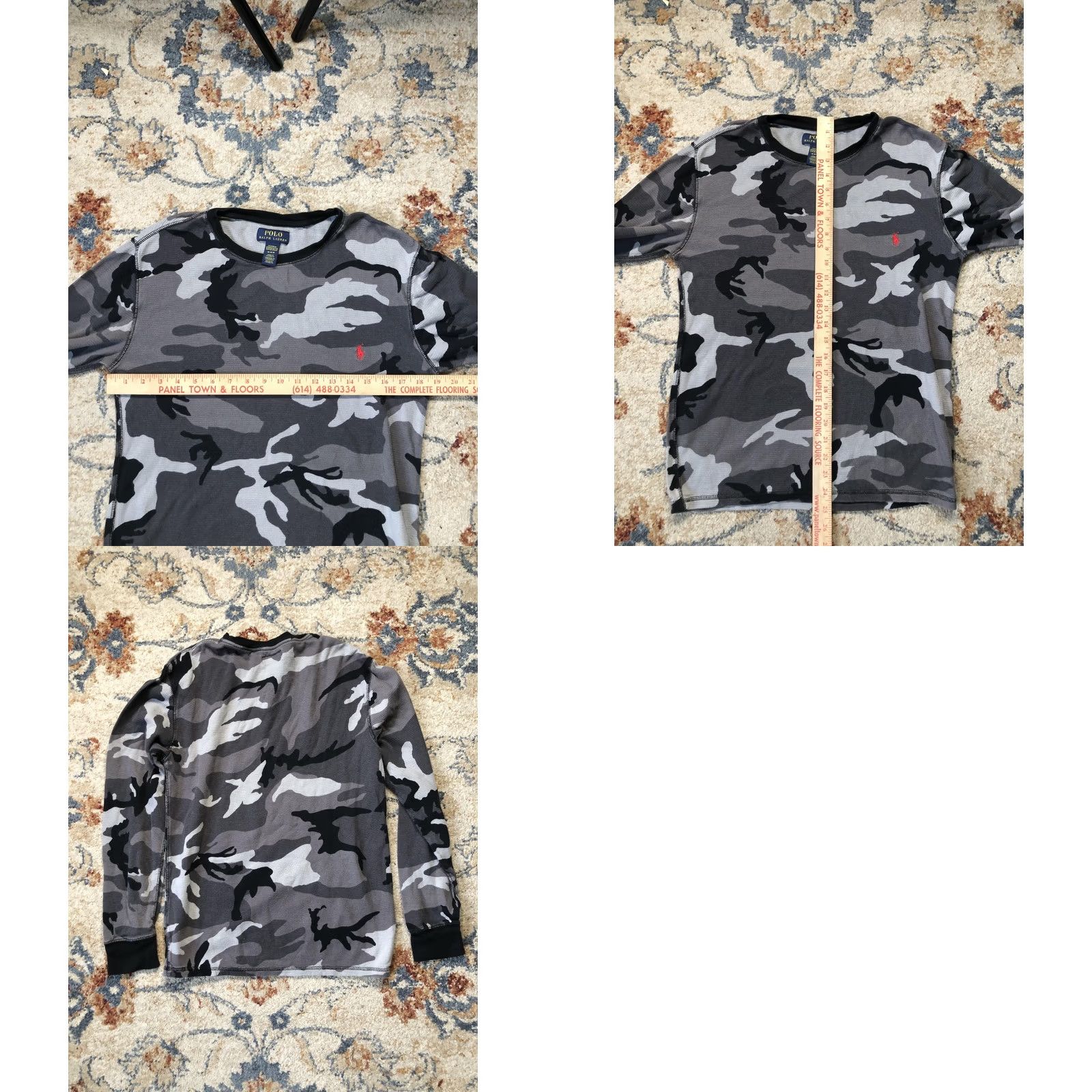 Polo Ralph Lauren Polo Ralph Lauren Shirt Mens Medium Gray Camo Long Sleeve Thermal Sleepwear Top Size US M / EU 48-50 / 2 - 8 Thumbnail