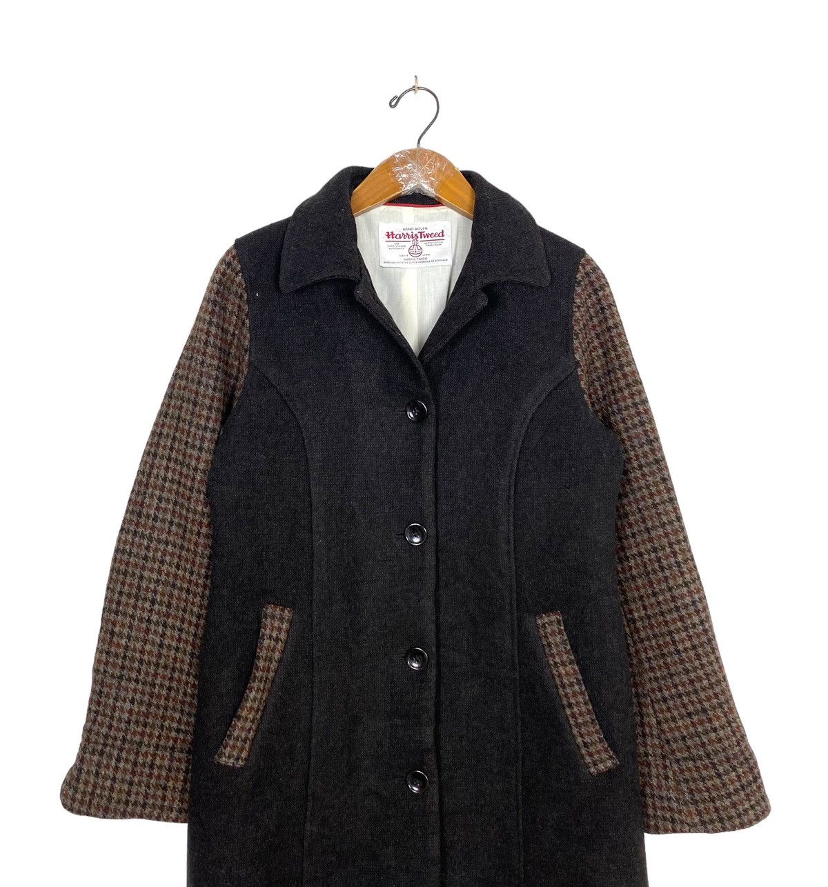 Harris Tweed Rare‼️ Harris Tweed Houndstooth Wool Coat Size M / US 6-8 / IT 42-44 - 2 Thumbnail