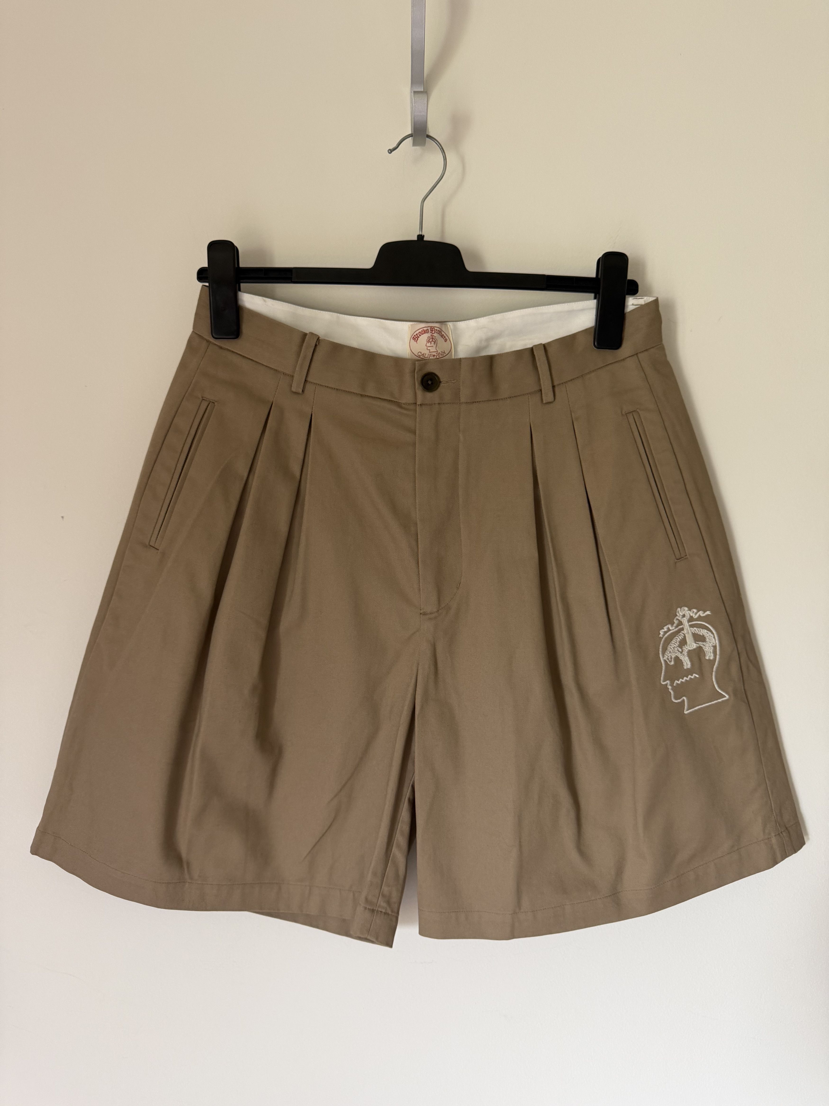 Brain Dead Brain Dead Brooks Brothers Pleated Chino Shorts in Desert Size US 34 / EU 50 - 1 Thumbnail