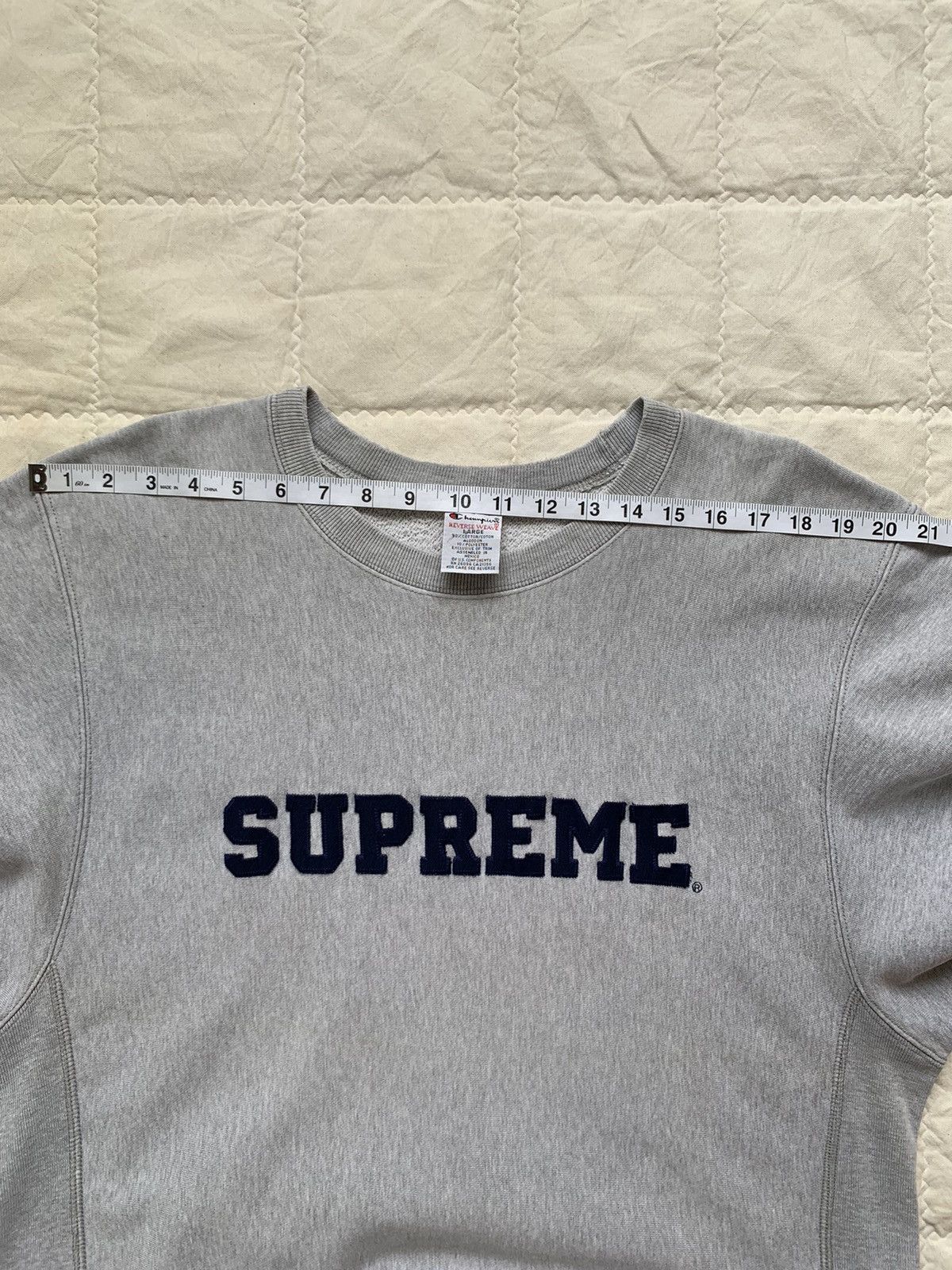Supreme Vintage 90s Supreme x Champion Reverse Weave Sweatshirt Size US L / EU 52-54 / 3 - 16 Thumbnail