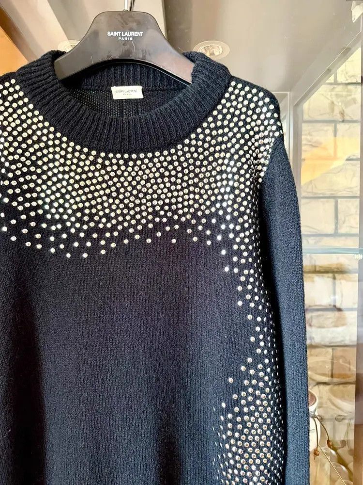 Saint Laurent Paris Saint Laurent Paris by Hedi 16AW Rivet Knitwear Sweater-250 Size US M / EU 48-50 / 2 - 7 Thumbnail