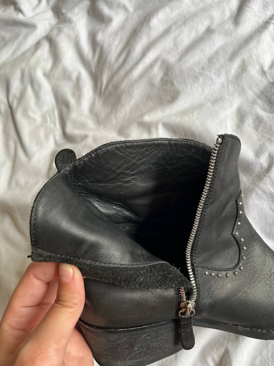 Vintage Marc Cain vintage black leather studded ankle boots Size US 10 / IT 40 - 9 Thumbnail