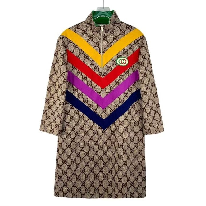 Gucci Gucci Logo Jacquard Half-Zip Dress Size XS / US 0-2 / IT 36-38 - 1 Thumbnail