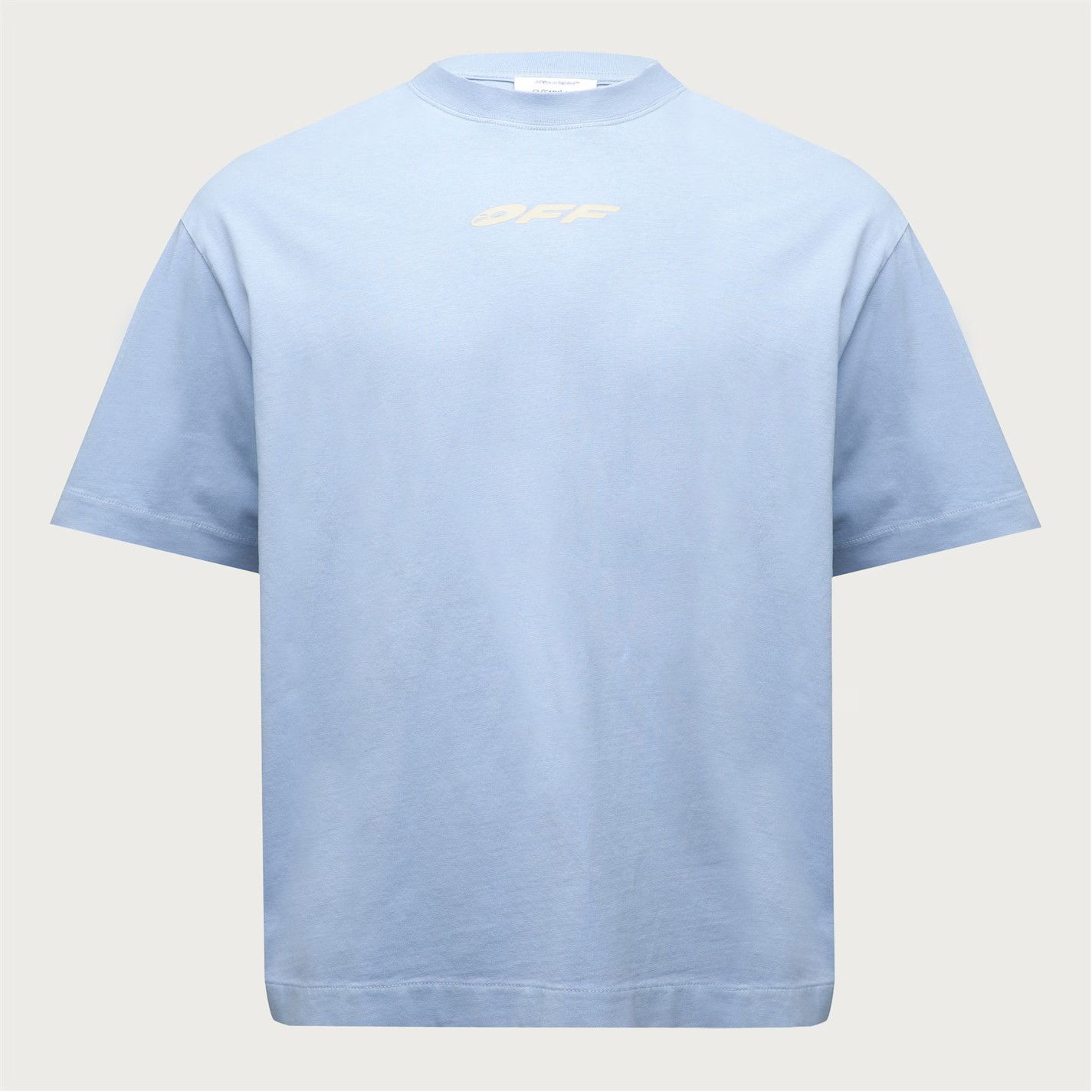 Off-White o1g2r1mq0226 Vinyl Short Sleeve T-Shirt In Light Blue Size US XS / EU 42 / 0 - 1 Thumbnail