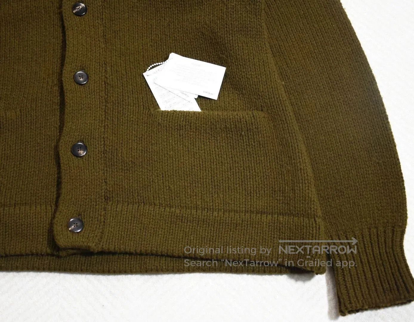 Visvim Visvim Cowichan Knit Cardigan in Olive. Size US L / EU 52-54 / 3 - 5 Thumbnail