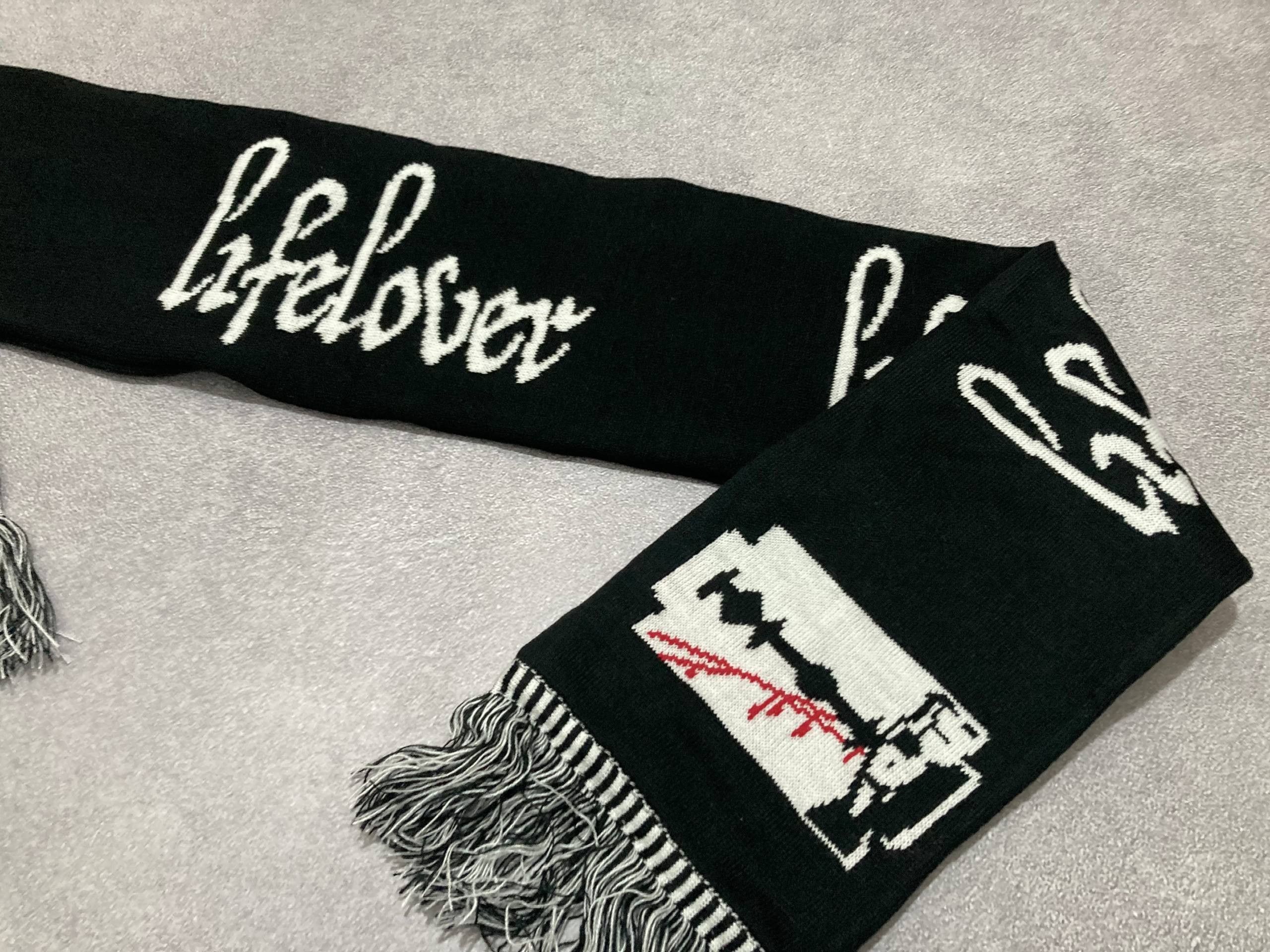 Other Scarf Lifelover - logo and razor blade - black metal Size ONE SIZE - 3 Thumbnail