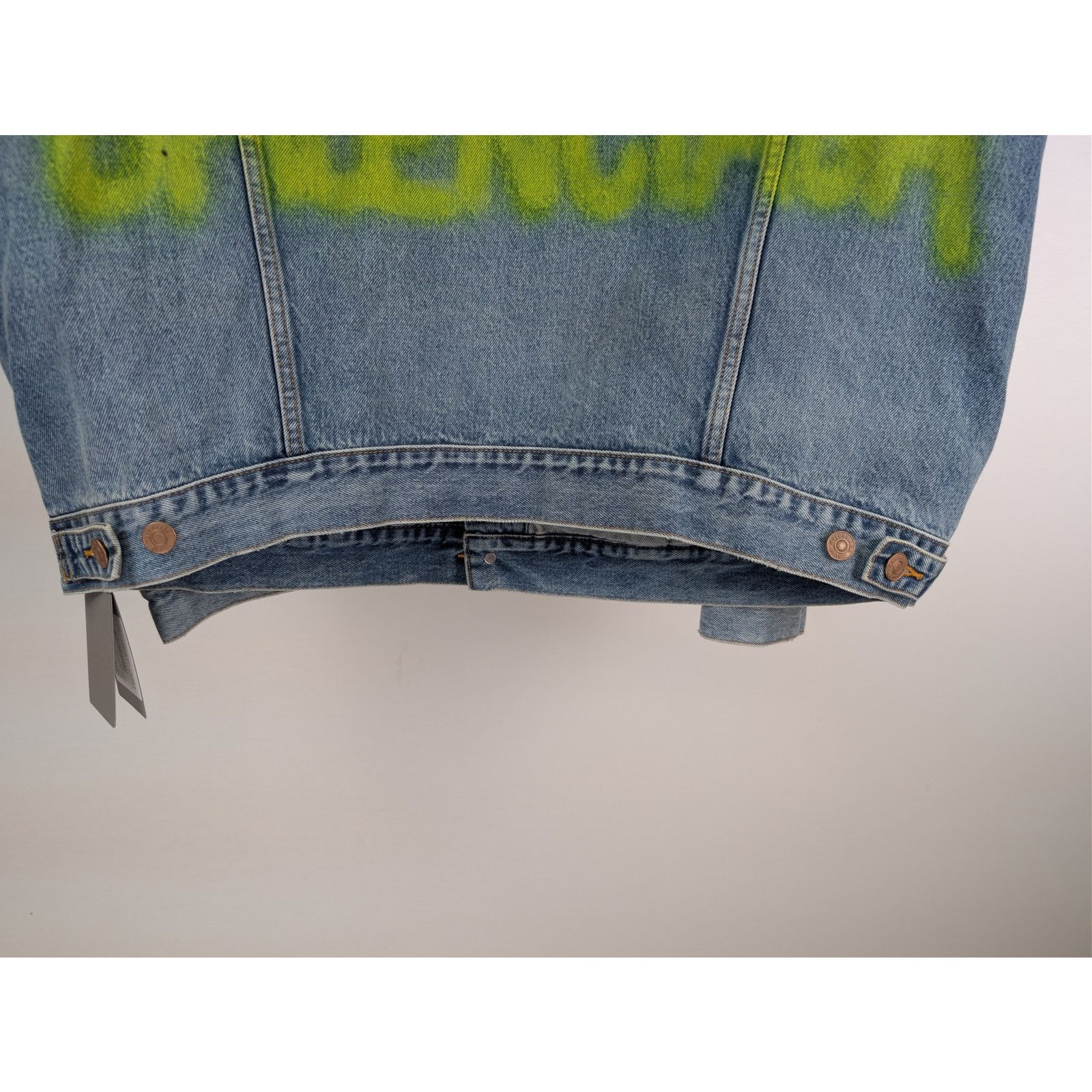 Balenciaga o1rshd1 Denim Organic Japanese Twill Jacket in Green/Olive Size US M / EU 48-50 / 2 - 11 Thumbnail