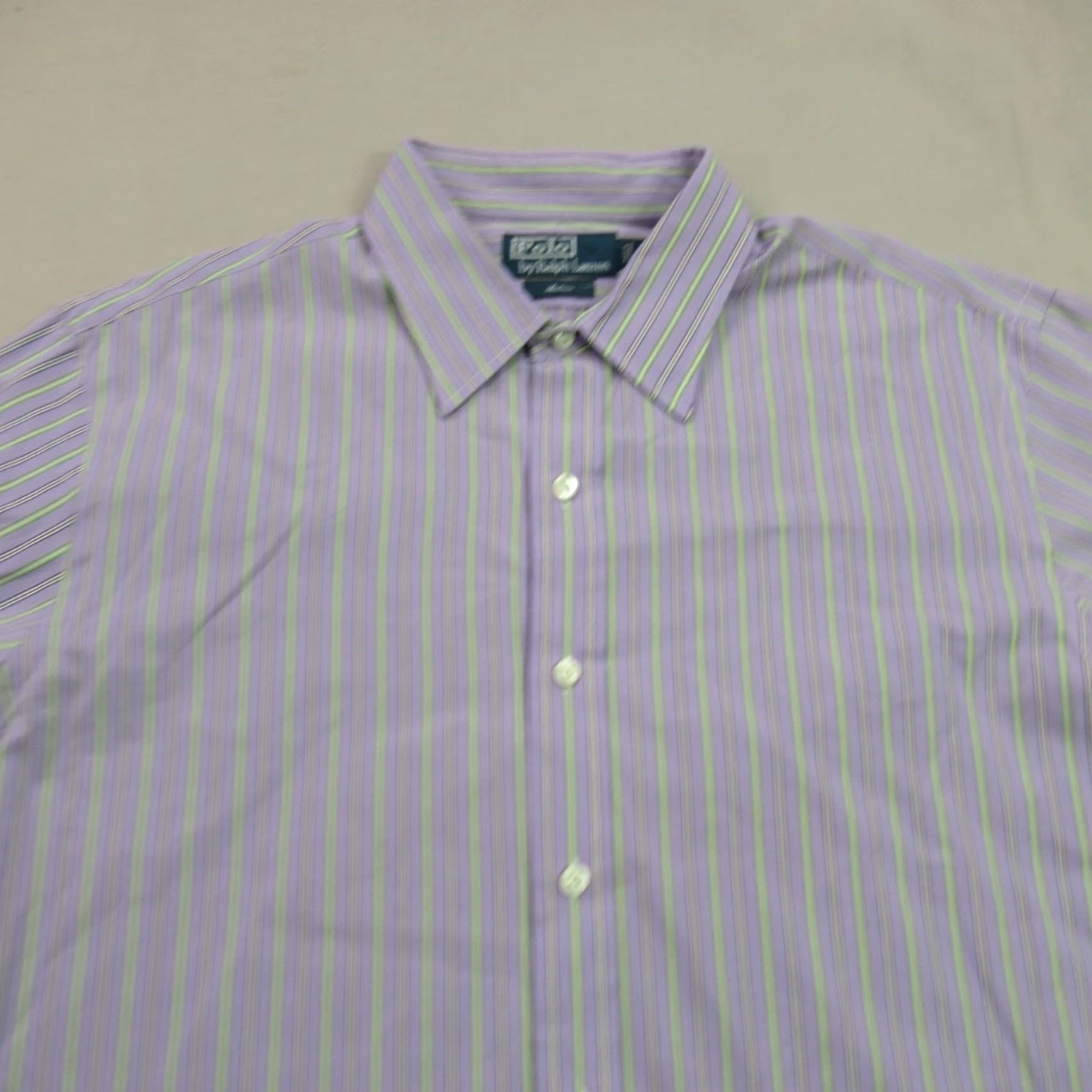 Polo Ralph Lauren Polo Ralph Lauren Shirt Mens 17 Long Sleeve Button Front Andrew Purple Stripes Shirt Mens 17 Long Sleeve Button Front Andrew Purple Stripes Size US L / EU 52-54 / 3 - 3 Thumbnail