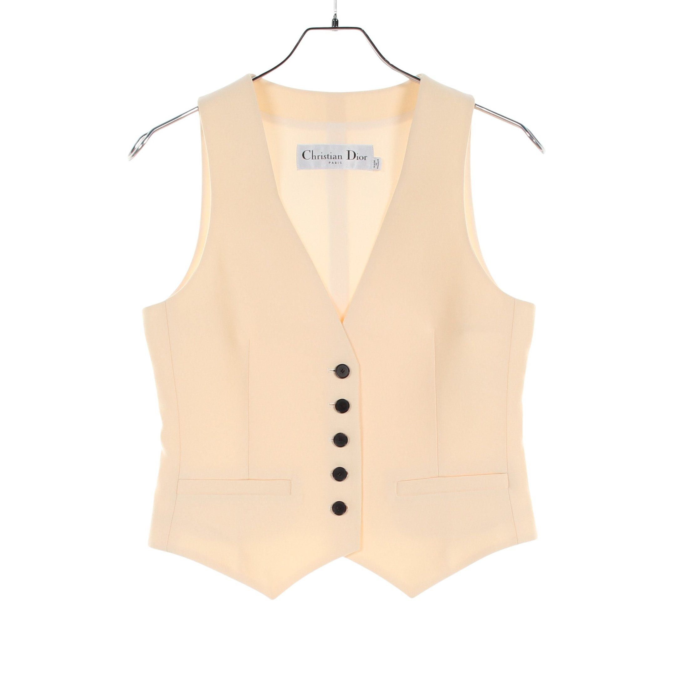 Dior Dior Vest Wool Silk Light Beige Size ONE SIZE - 1 Thumbnail
