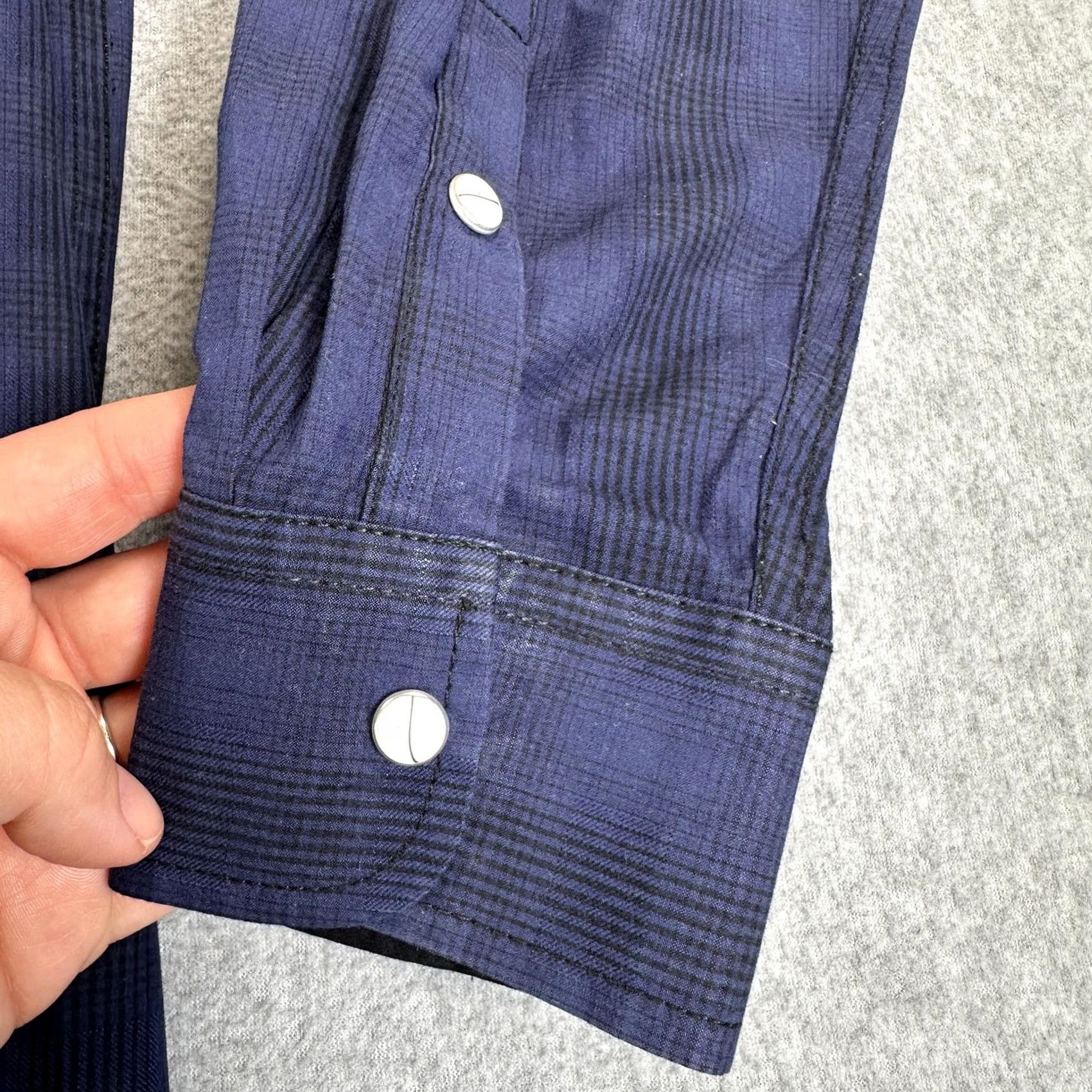 Vintage Rafter C Shirt Mens XL Blue Plaid Long Sleeve Western Snap Front Cowboy Size US XL / EU 56 / 4 - 6 Thumbnail