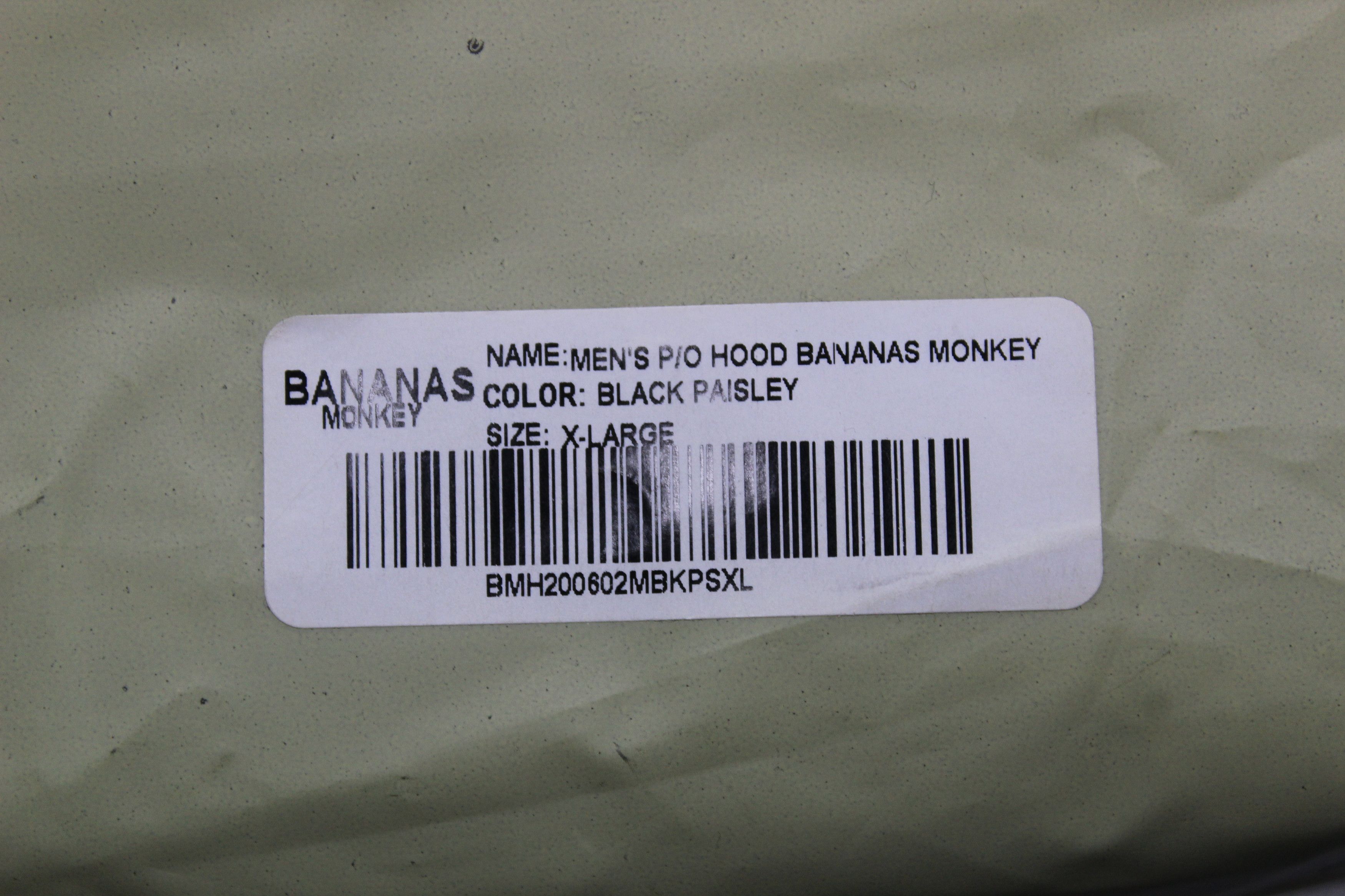 Other Bananas Monkey Black Paisley Hoodie Size US XL / EU 56 / 4 - 4 Thumbnail