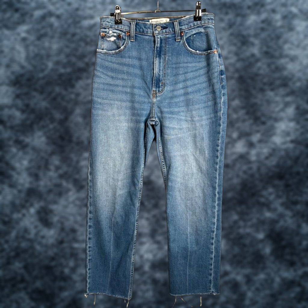 Abercrombie & Fitch Abercrombie & Fitch Womens Jeans 27 4R Ultra High Rise Ankle Straight Blue Size 27" / US 4 / IT 40 - 1 Thumbnail