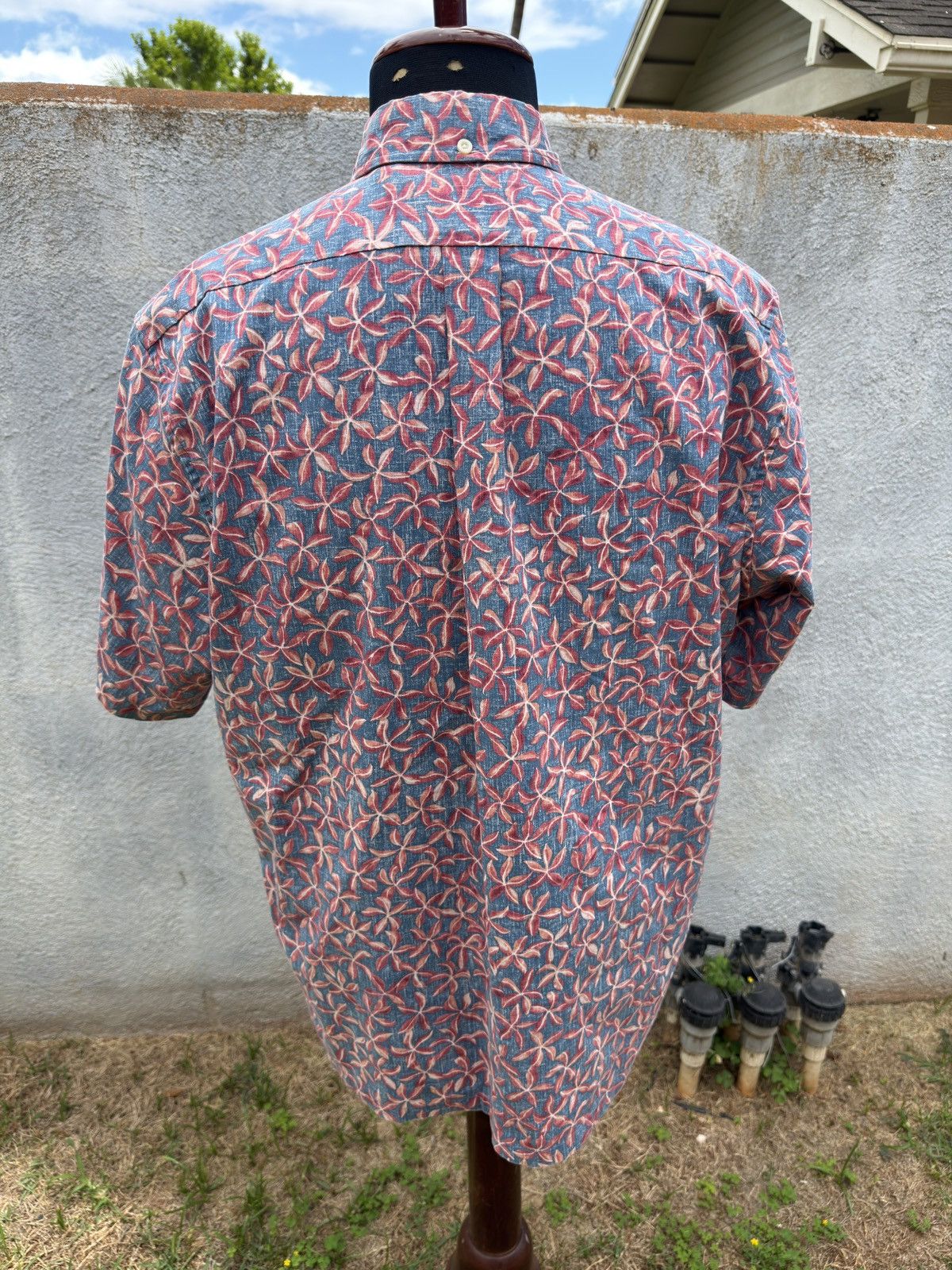 Reyn Spooner PreOwned Reyn Spooner Red/Blue Hawaiian Print Classic Men L Size US L / EU 52-54 / 3 - 2 Thumbnail