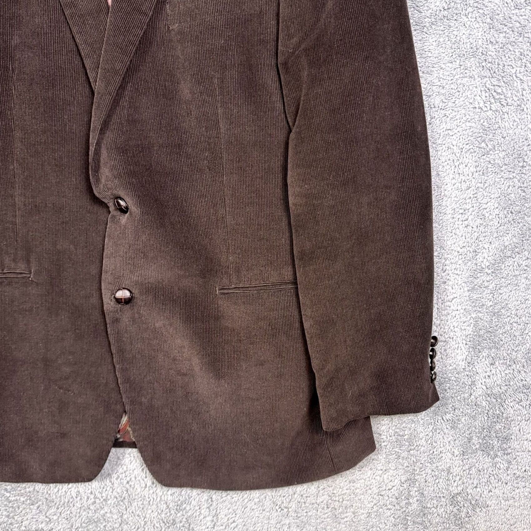 Ralph Lauren Ralph Lauren Sport Jacket Blazer Corduroy Brown Paisley Lined Mens 46L Size 46R - 3 Thumbnail