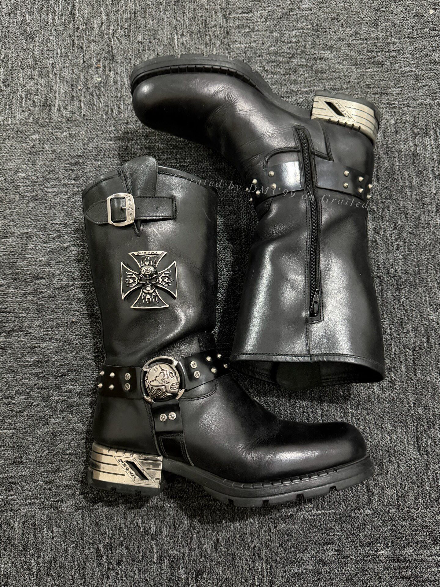 New Rock New Rock Skull Boots | Grailed