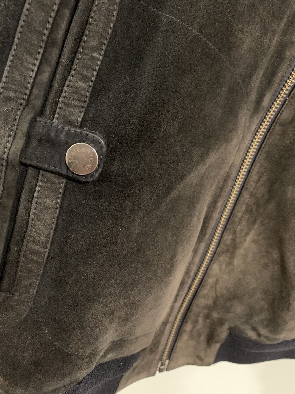 Slate & Stone slate & stone faded goat leather zip up jacket Size US S / EU 44-46 / 1 - 2 Thumbnail