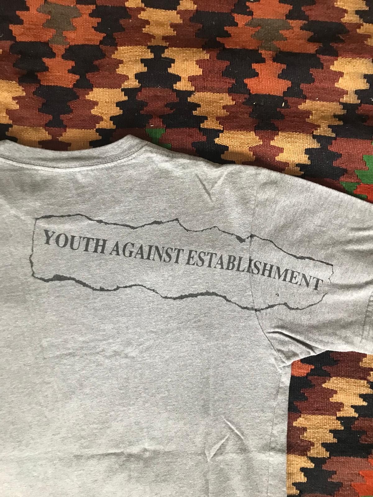 Volcom Volcom "Ride Large" "Youth vs Establishment" Vtg Orig Sk8 T Size US M / EU 48-50 / 2 - 4 Thumbnail