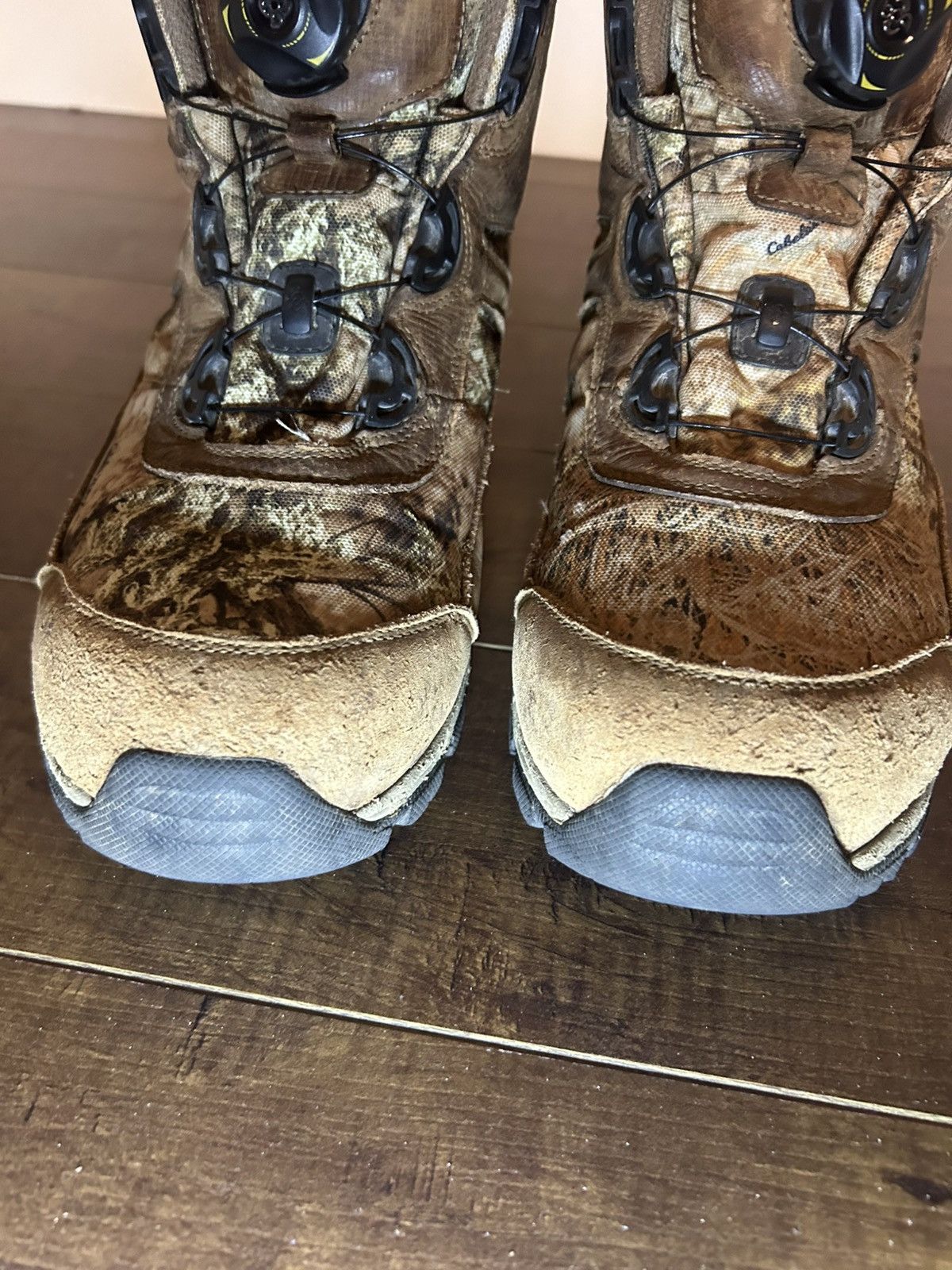 Cabelas × Goretex × Vibram Cabela’s Zonz Gore-Tex leather camo BOA Vibram hiking boots Size US 13 / EU 46 - 7 Thumbnail