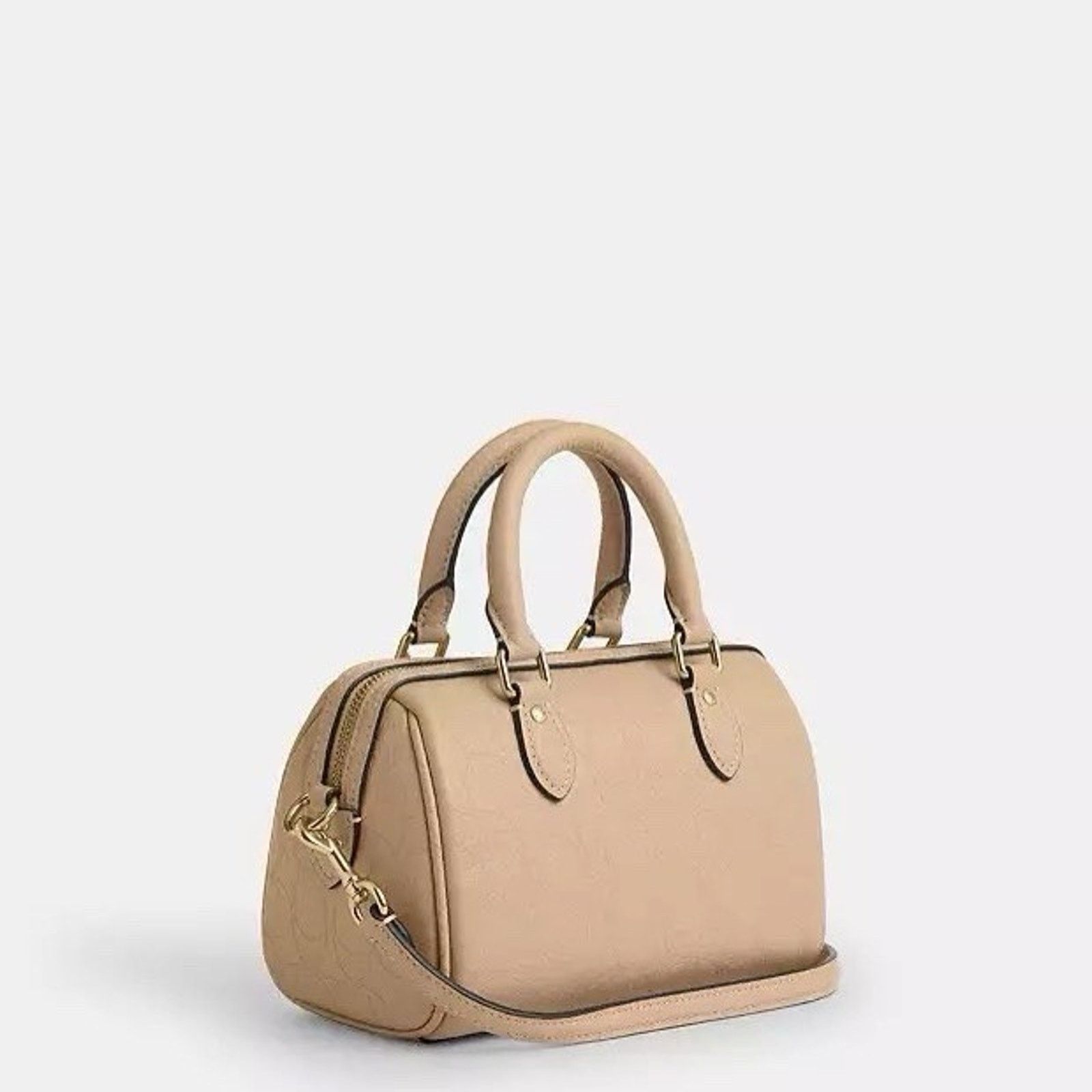 Coach NWT Coach Mini Rowan Crossbody Bag CCF28 pebbled leather Oat Size ONE SIZE - 11 Thumbnail