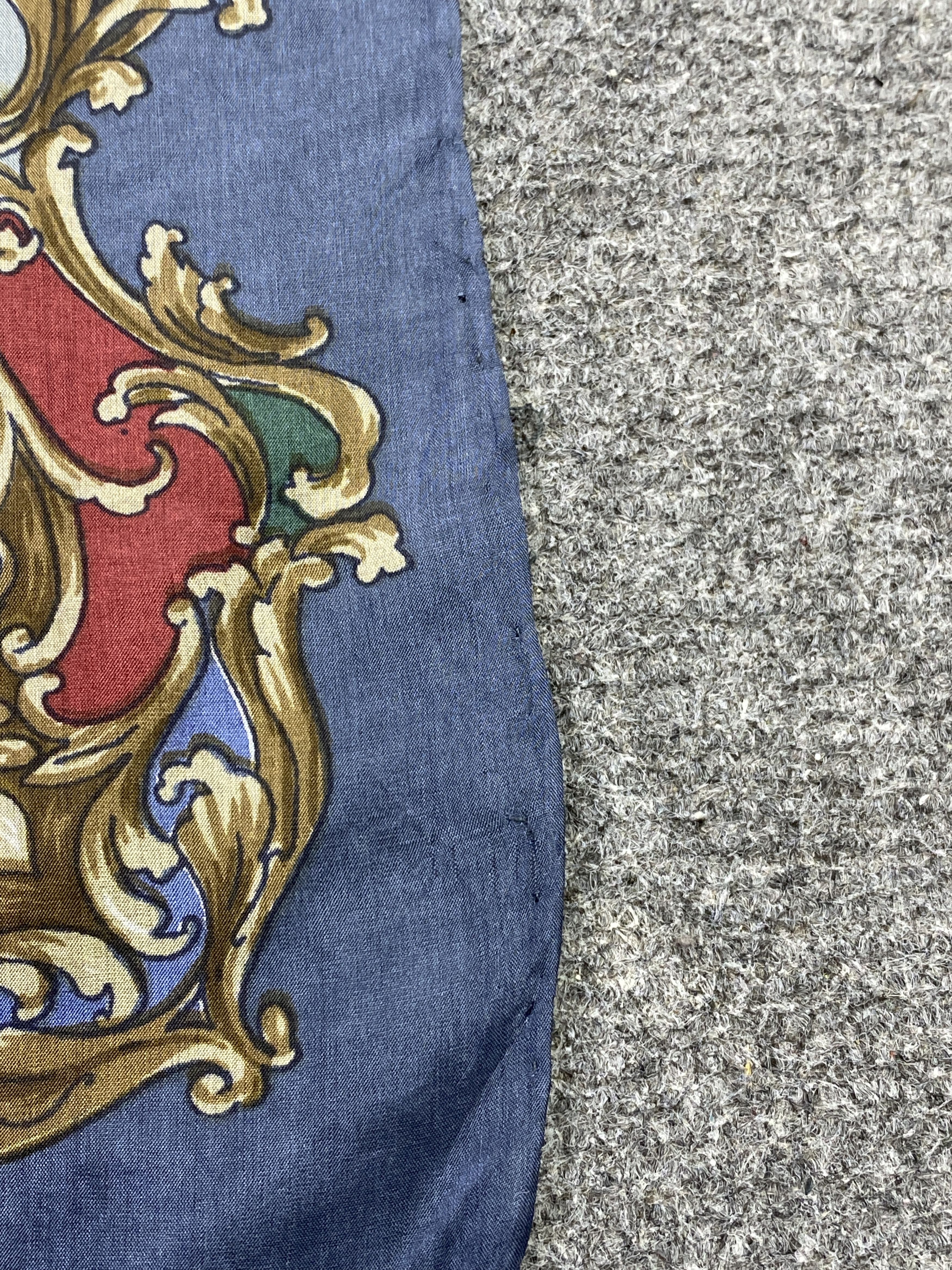 Other Vintage Baroque Floral Motive Silk Scarf SN0269 Size ONE SIZE - 5 Thumbnail