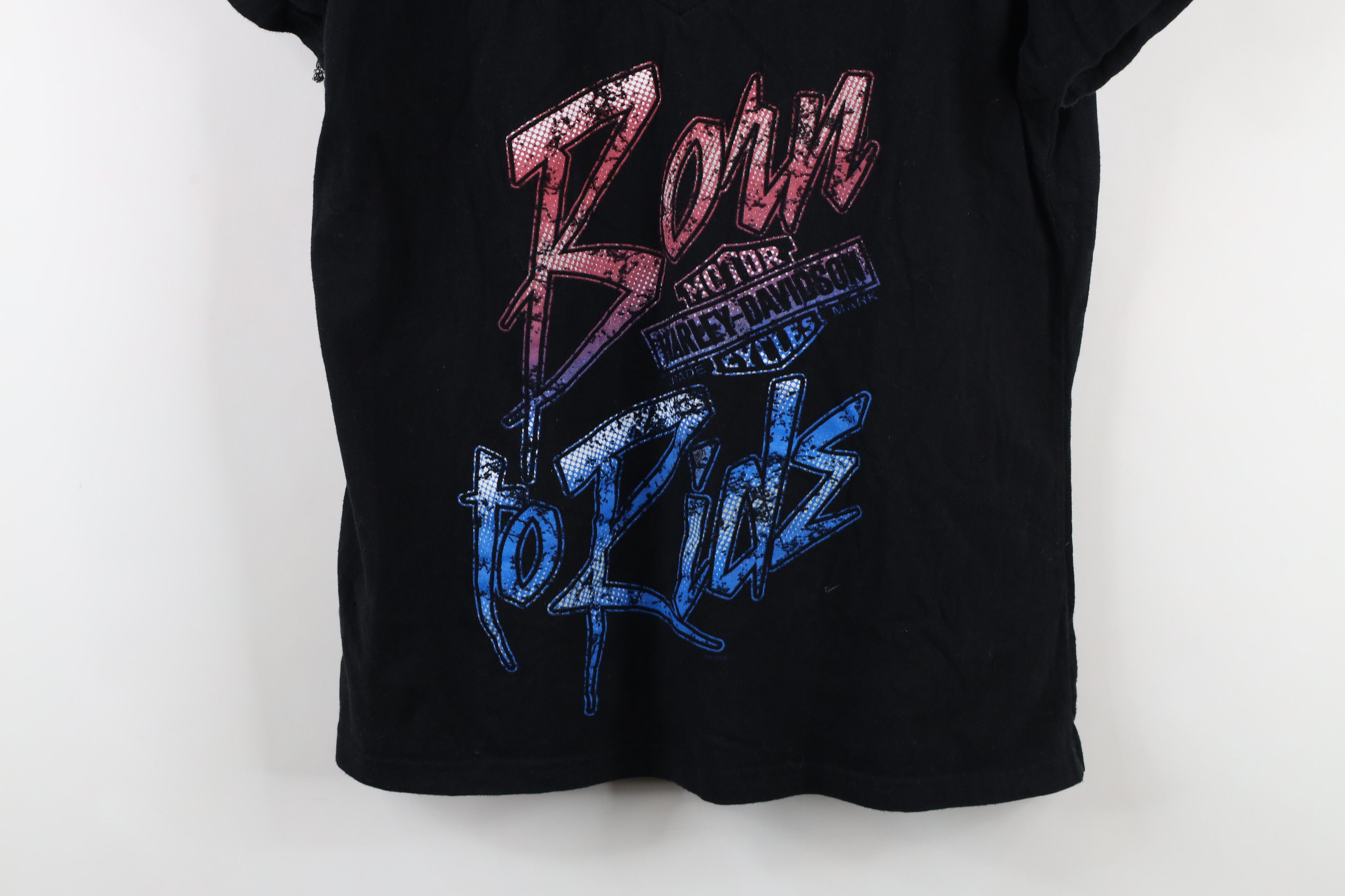 Harley Davidson × Vintage Vintage Y2K Harley Davidson Spell Out Born To Ride T-Shirt Size XXL / US 16-18 / IT 52-54 - 3 Thumbnail