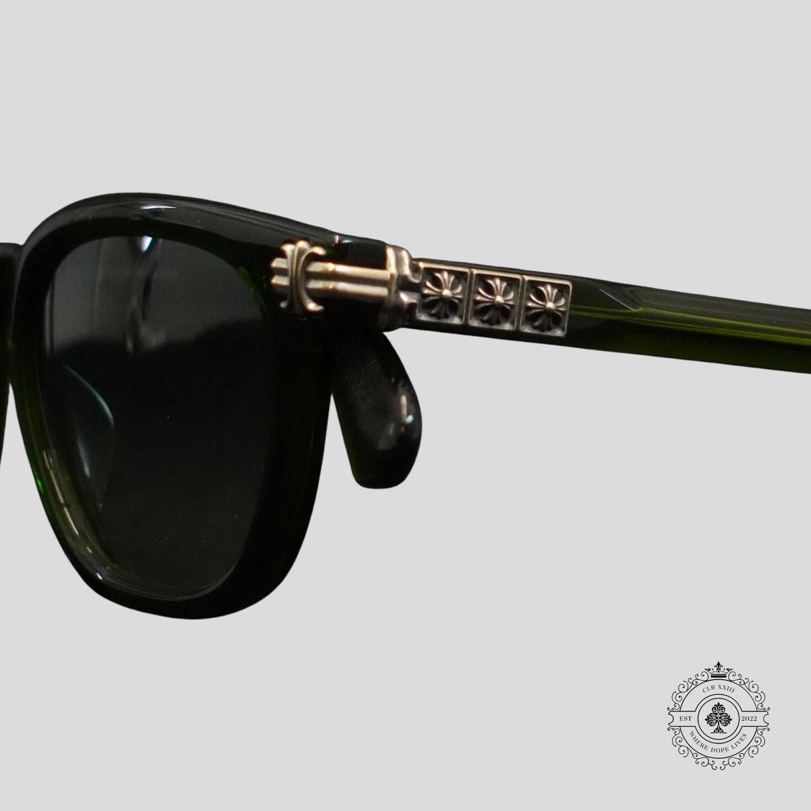 Chrome Hearts Chrome Hearts Smoke Show Sunglasses in Green/Silver Size ONE SIZE - 3 Thumbnail