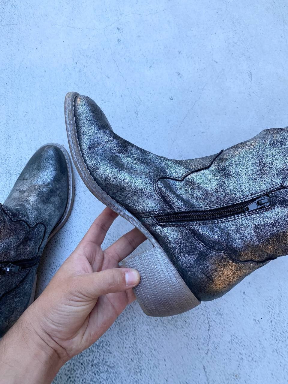 If Six Was Nine Vintage As 98 Rick Owens style Faded Cowboy Biker High Boots Size US 6 / EU 39 - 14 Thumbnail