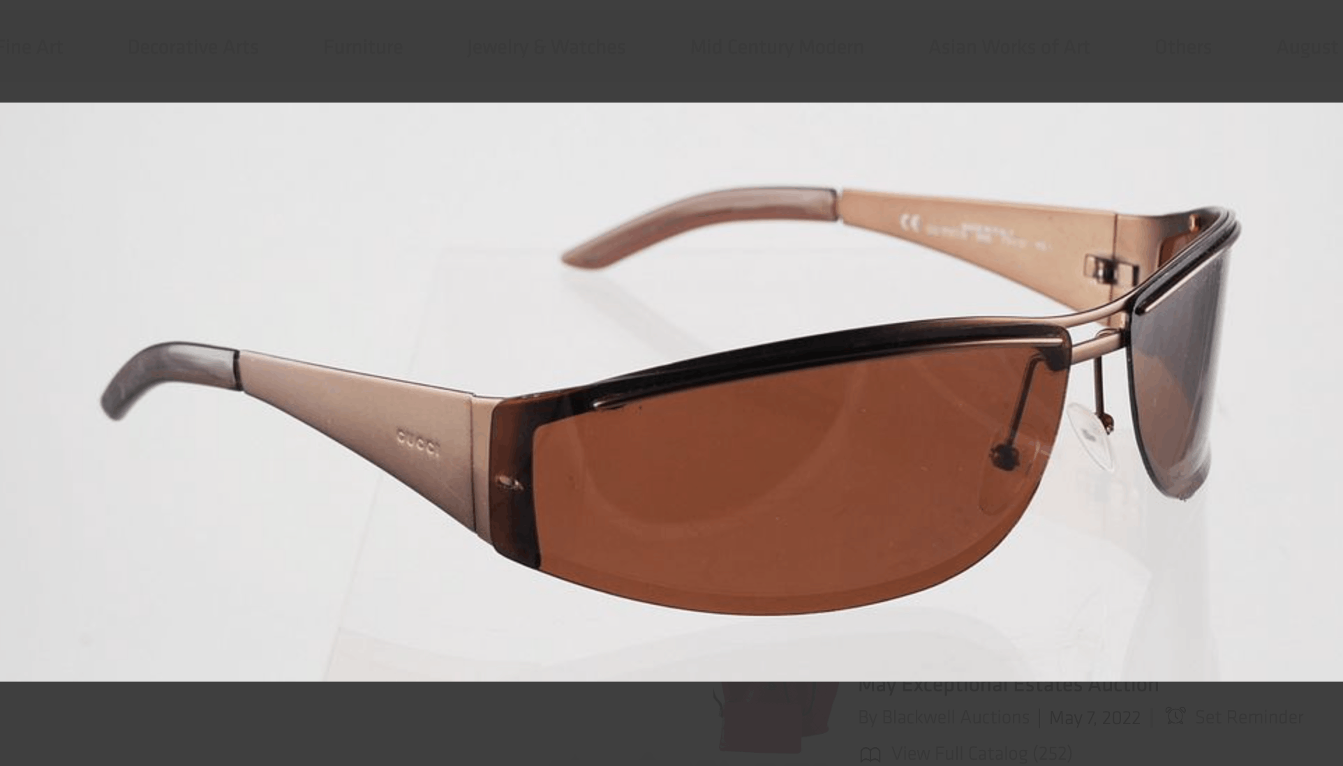 Gucci × Tom Ford × Vintage Gucci Sunglasses Logo Shield Mask Pop Vintage Size ONE SIZE - 3 Thumbnail