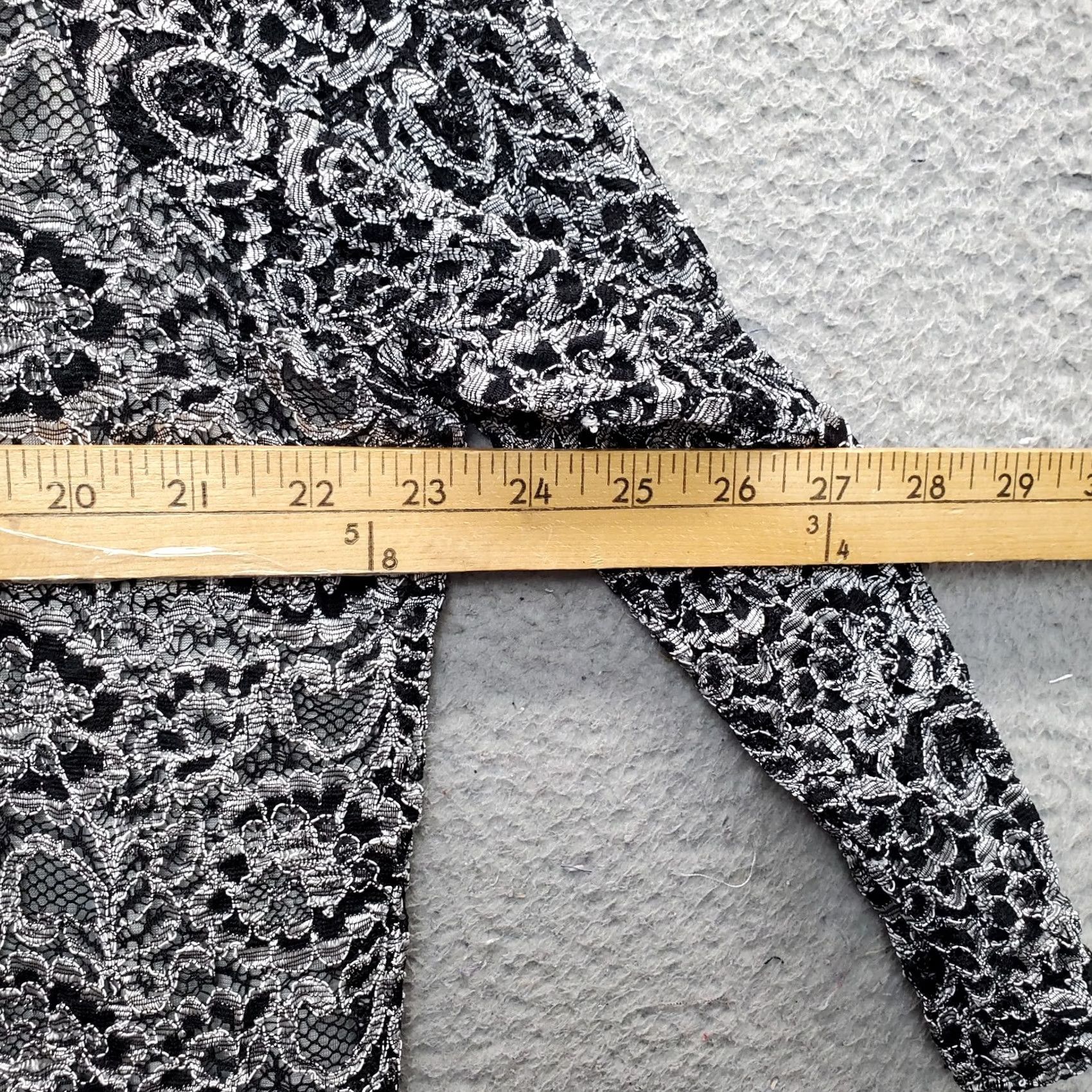 Avenue Avenue Shirt Womens 26/28 Multi Lace Floral Rayon Lined 3/4 Sleeve Button-Up Size 4XL / US 24-26 - 4 Thumbnail