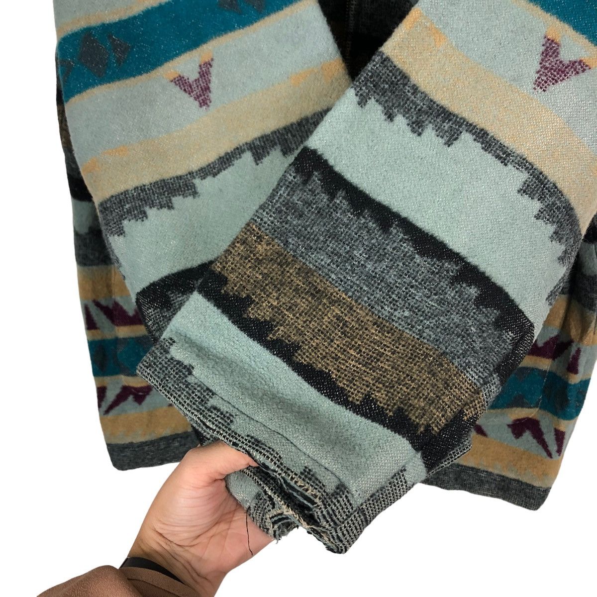 Japanese Brand 🔥90’s VINTAGE NAVAJO AZTEC DESIGN WOOL JACKET SEADDRAGON Size US L / EU 52-54 / 3 - 11 Thumbnail