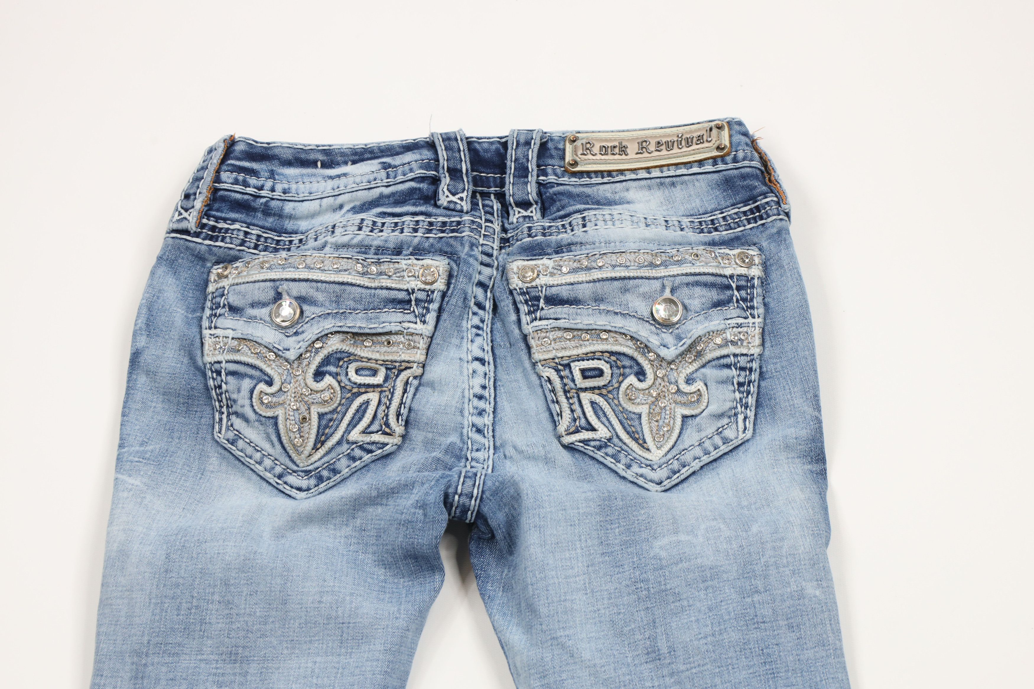 Rock Revival × Vintage Rock Revival Thick Stitch Sundee Mid Rise Boot Denim Jeans Size 26" / US 2 / IT 38 - 12 Thumbnail