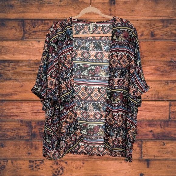 Other California Gypsy Boho Sheer Open Front Kimono Medium Size M / US 6-8 / IT 42-44 - 1 Thumbnail