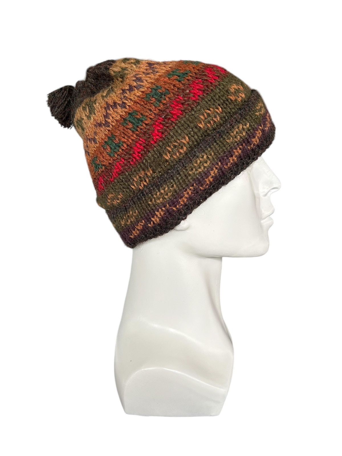 Japanese Brand × Kapital × Vintage Crochet knitted handmade hairy Beanie Hats Rare☠️☠️ Size ONE SIZE - 2 Thumbnail