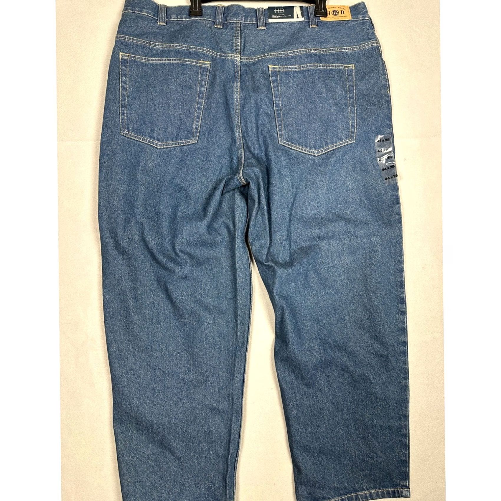 Vintage Harbor Bay Jeans Mens 44x28 Loose Fit Tapered Leg Blue Denim 5-Pocket Pocket Outdoor NEW Size US 44 / EU 60 - 2 Thumbnail