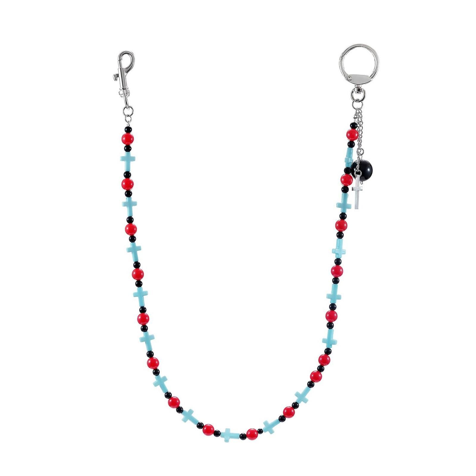 Other Turquoise Bead Pants Chain – Cross & Tassel Detail Size ONE SIZE - 6 Thumbnail