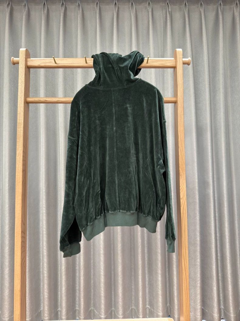 Haider Ackermann Haider Ackermann Green velvet hoodie Size US XL / EU 56 / 4 - 2 Thumbnail