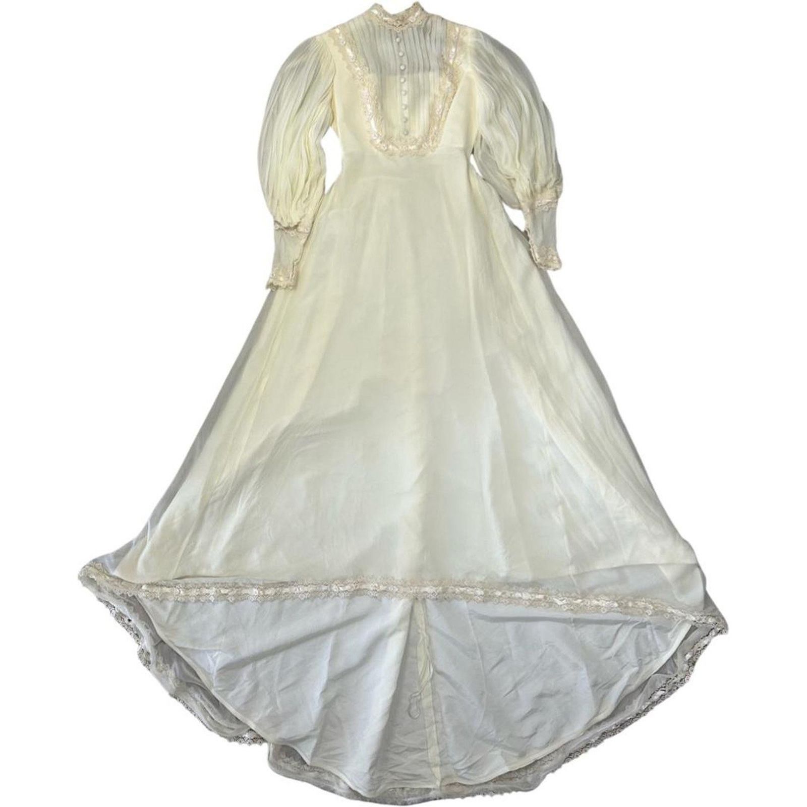 Vintage 70s vintage prairie dress victorian maxi wedding dress Size S / US 4 / IT 40 - 2 Thumbnail