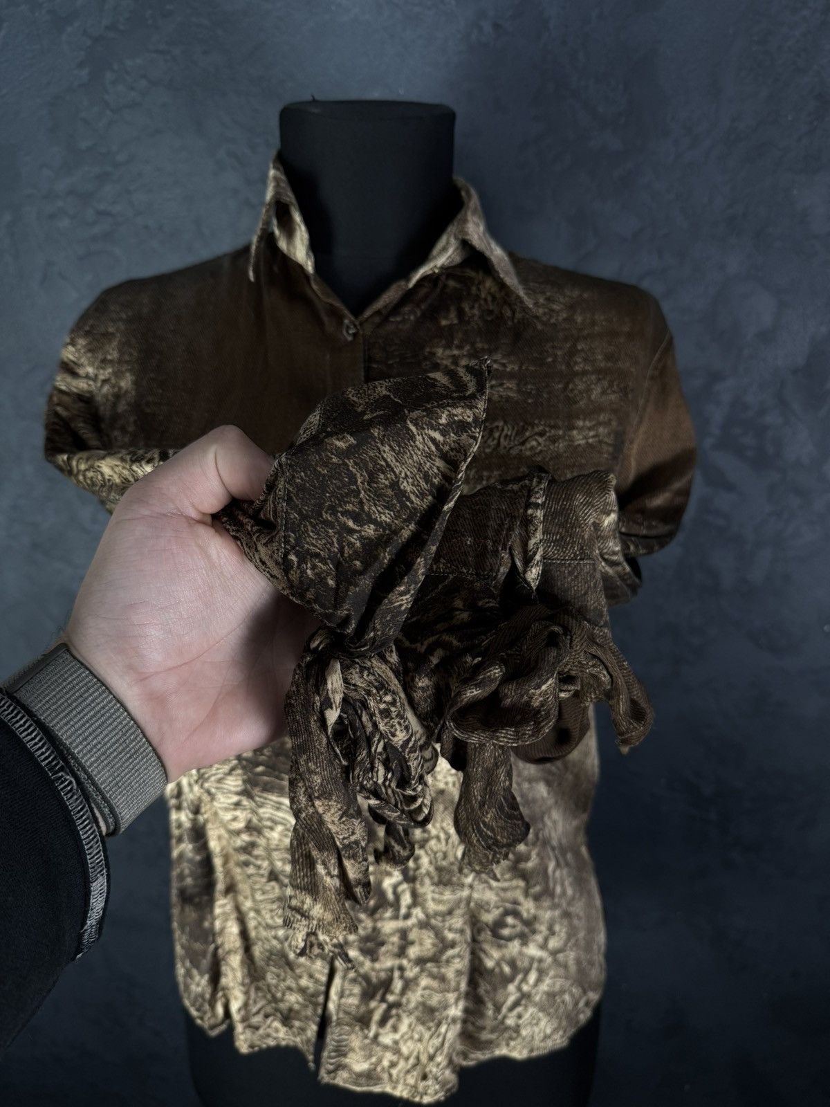 Roberto Cavalli VTG Roberto Cavalli Silk Snakeskin Print Long Sleeve Button Size S / US 4 / IT 40 - 16 Thumbnail
