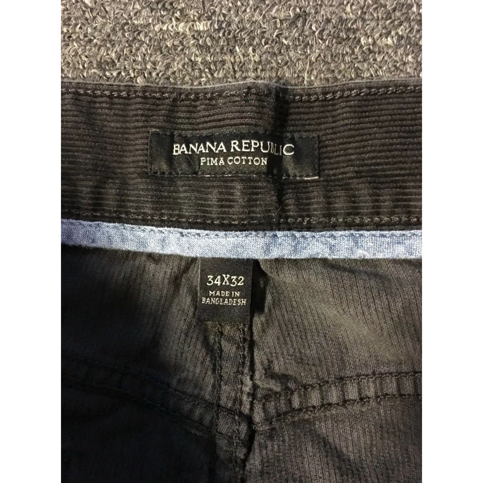 Banana Republic Banana Republic Corduroy Pants 34/32 Black Vtg 90s Nautical Sailing Hiking Mens Chino Flat Front Corduroy 90s Ban Rep Mens Size US 34 / EU 50 - 3 Thumbnail