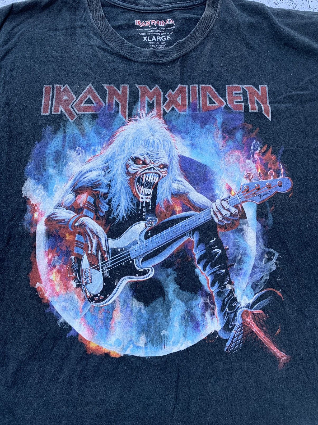 Band Tees × Iron Maiden × Vintage Vintage Iron Maiden Rock Band Tee Metal T-shirt 2015 Y2K USA Size US XL / EU 56 / 4 - 2 Thumbnail