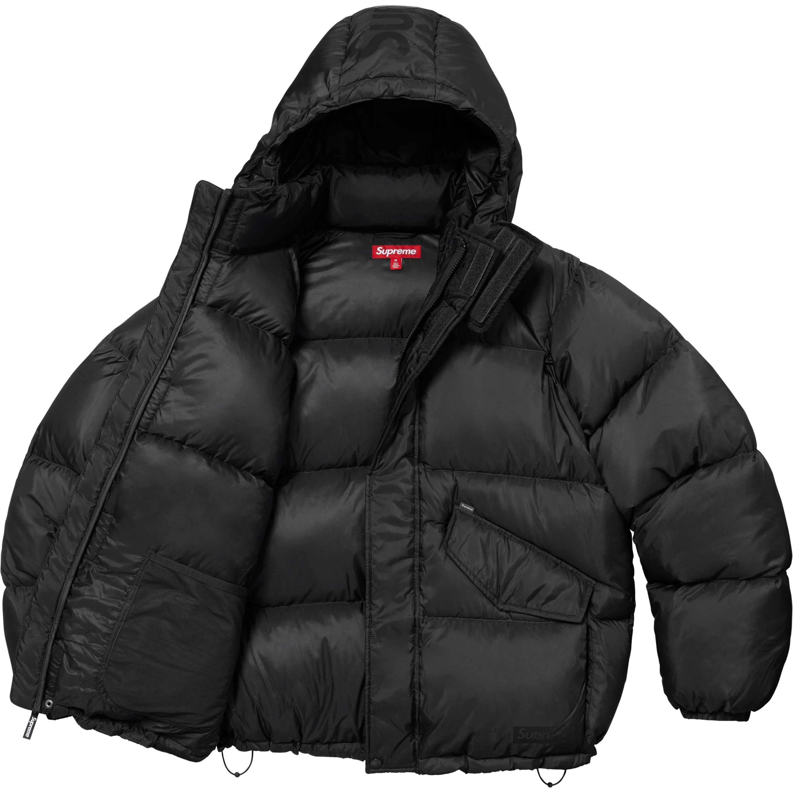 Supreme Spellout Quilted Lightweight Down Jacket Slate | Hype
