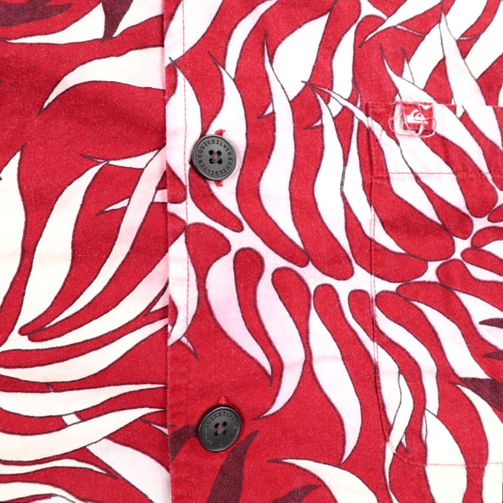 Quiksilver Quiksilver Hawaiian Shirt Mens Medium Red White Aloha Camp Button Up Surf Y2K Size US M / EU 48-50 / 2 - 3 Thumbnail