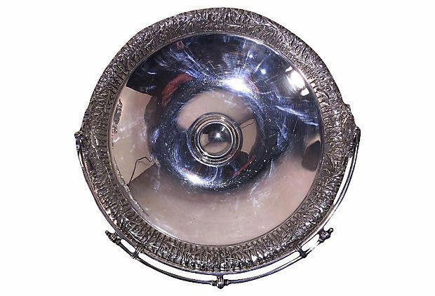 Designer Silver Plated Ornate White Metal Fruit Basket Size ONE SIZE - 4 Thumbnail