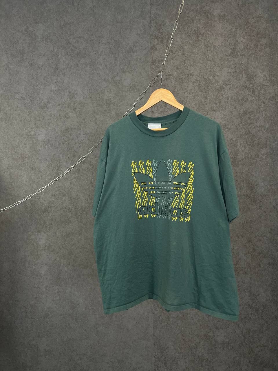 Adidas × Vintage Adidas vintage big center logo single stitch tee Size US XL / EU 56 / 4 - 1 Thumbnail
