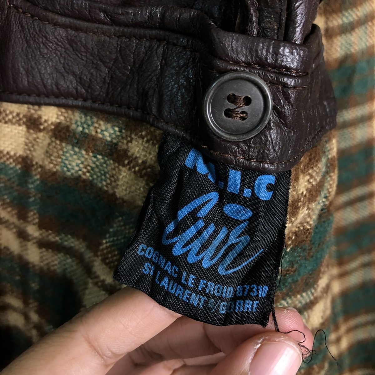 Japanese Brand 🔥VINTAGE GENUINE BIKER LEATHER JACKET MIC CUIR ST LAURENT Size US M / EU 48-50 / 2 - 17 Thumbnail