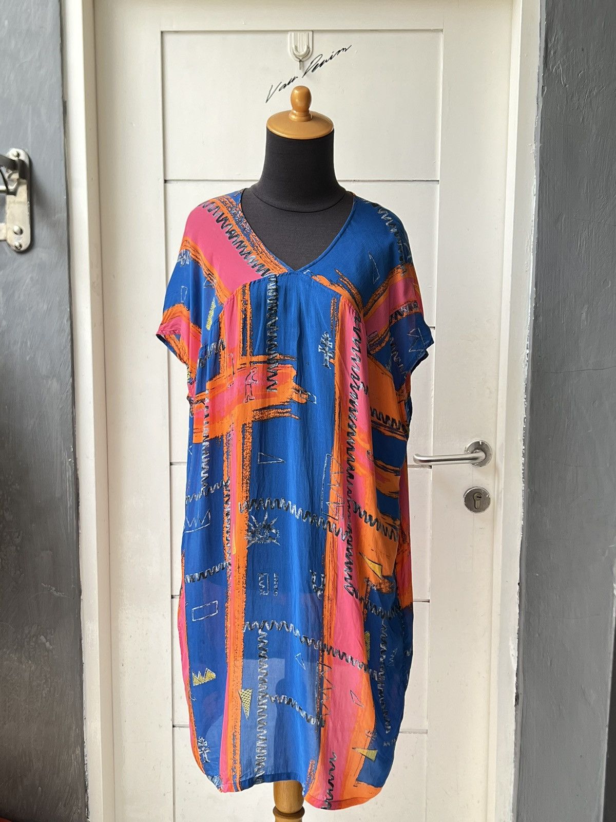 Zucca ZUCCA Motive Midi Dress Size XL / US 12-14 / IT 48-50 - 15 Thumbnail