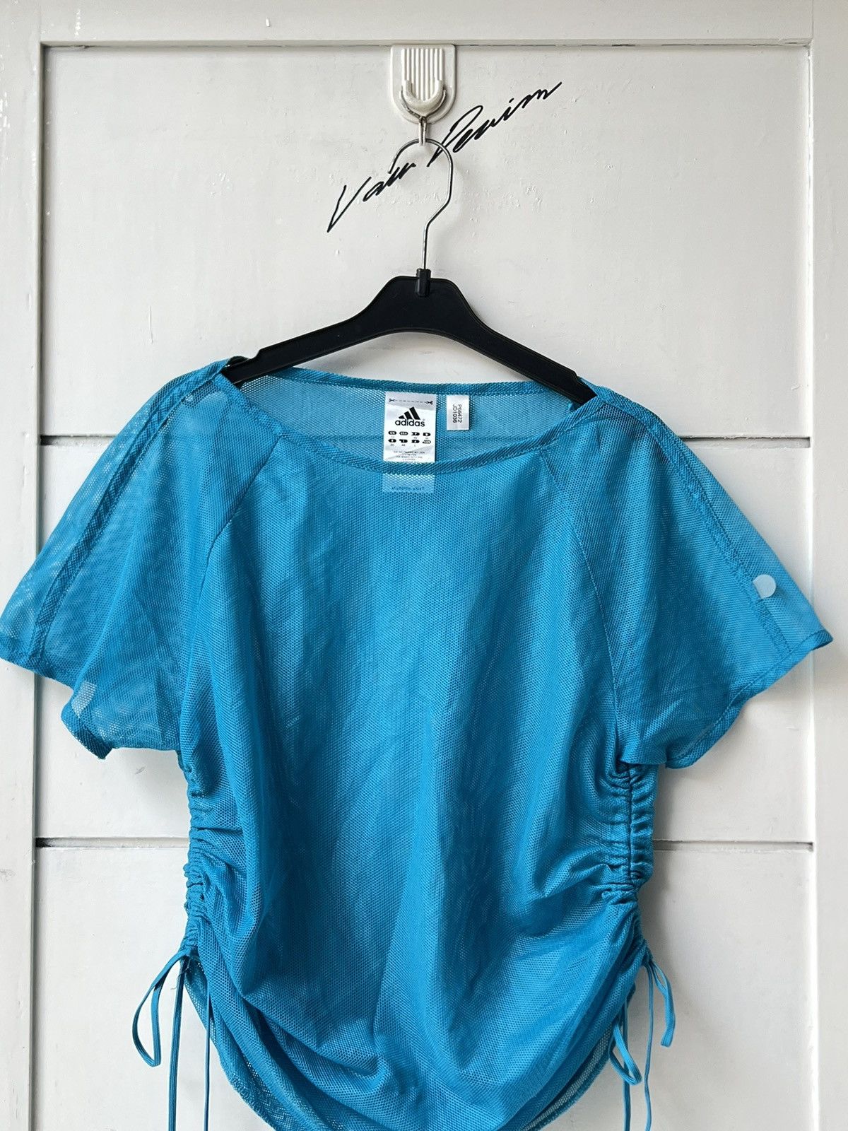 Adidas ADIDAS Blue Mesh T-shirt Size US XS / EU 42 / 0 - 2 Thumbnail