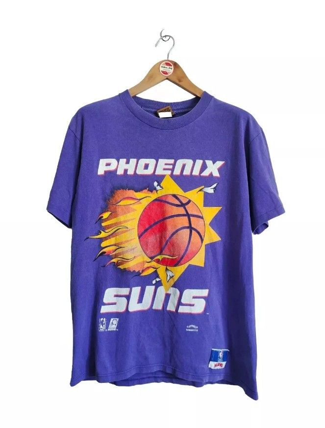 image of NBA x Nutmeg Mills Vintage Phoenix Suns"will Scorch You" Double-Side 90St-Shirt in Purple (Size Med
