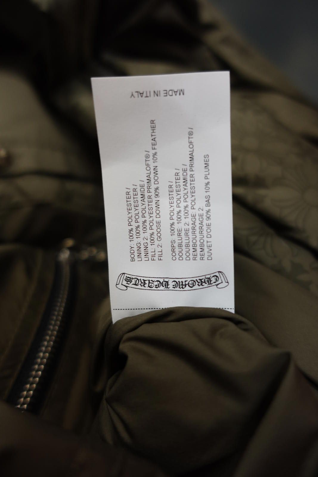 Chrome Hearts Chrome Heart Plus Pattern Puffer Jacket in Olive Green Size US XL / EU 56 / 4 - 11 Thumbnail