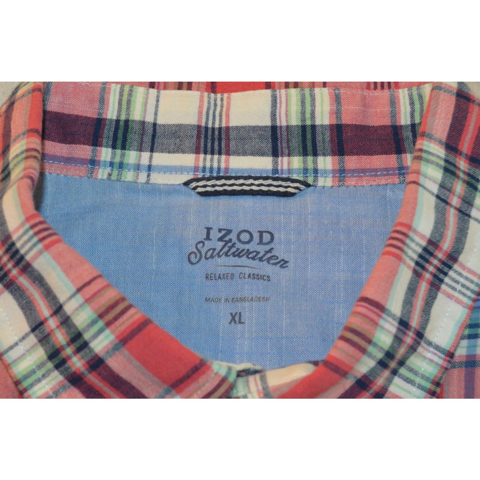 Izod IZOD Saltwater Shirt Mens XL Multicolor Dockside Chambray Comfort Relax Classic Shirt Size US XL / EU 56 / 4 - 3 Thumbnail